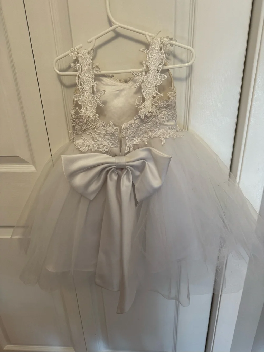 JJs House Ivory Lace Bodice Tulle Flowergirl Dress